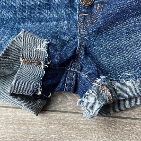 Gap  Dark Indigo High Rise 3in Button-fly Denim Shorts - Picture 3 of 11